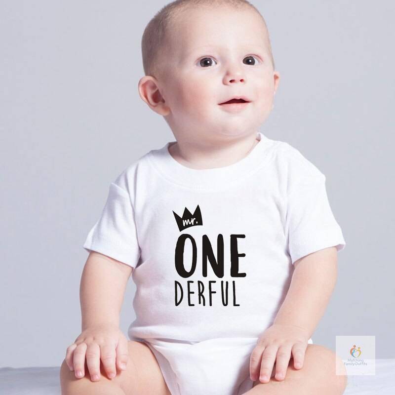 Mr One-derful Baby Boys 1st Birthday Bodysuit