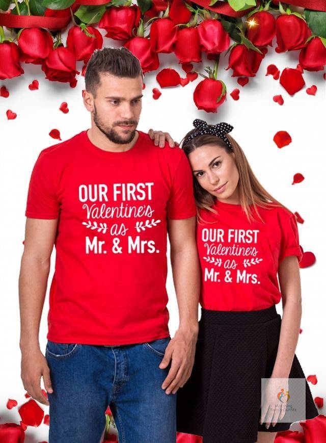 Our First Valentines As Mr & Mrs - Matching Family Outfits