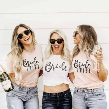 Bachelorette Party Bride and Groom Squad T-shirts