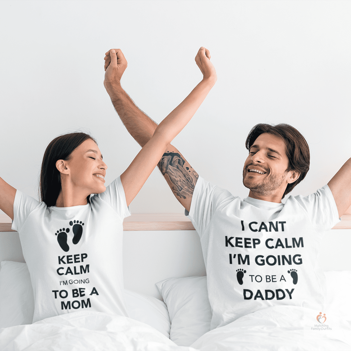 keep calm mom dad White