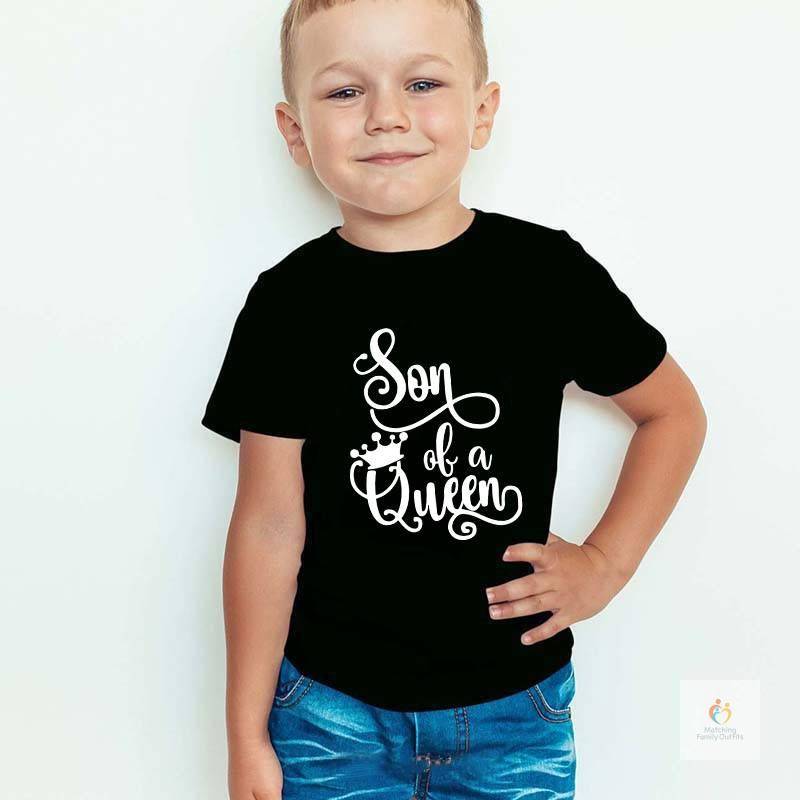 Son of Queen Mother of A Prince Mommy and Son Shirts Mommy and Kid Baby Boy Matching Tshirts Summer Matching Family TShi 3