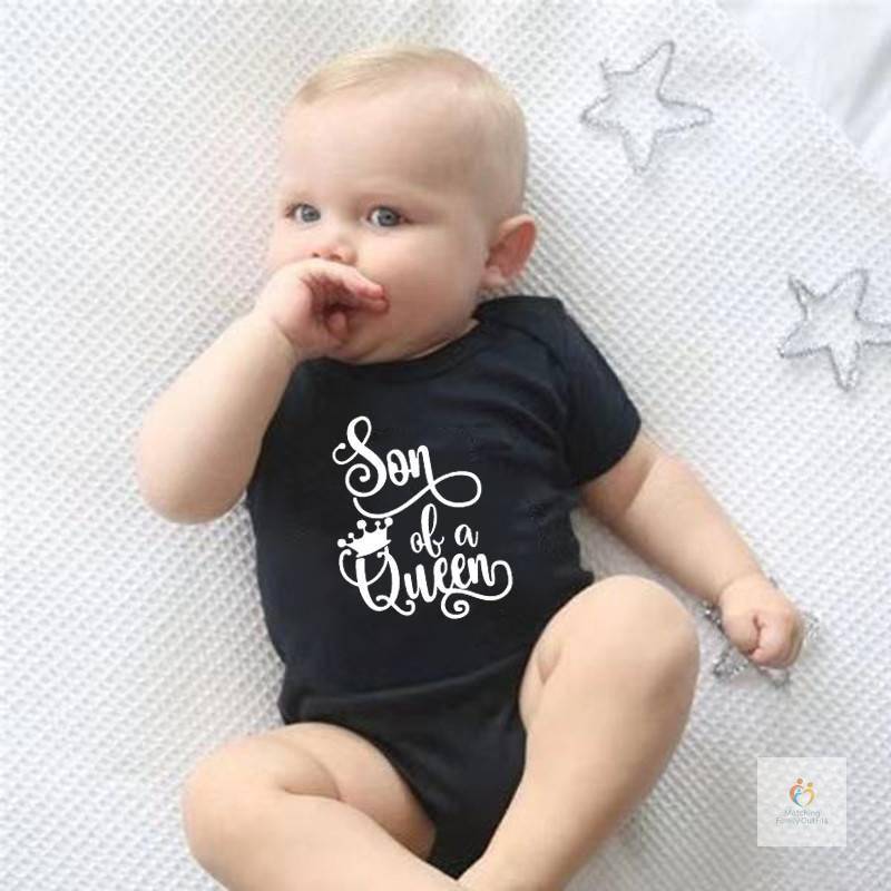 Son of Queen Mother of A Prince Mommy and Son Shirts Mommy and Kid Baby Boy Matching Tshirts Summer Matching Family TShi 4