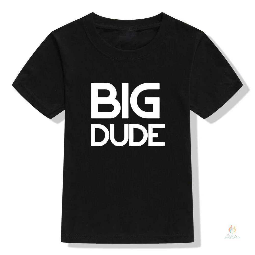 Big Dude and Little Dude Brother Sister Summer Matching Tshirt Baby Boys T shirt Children Best Friends Top T shirts Clea 20