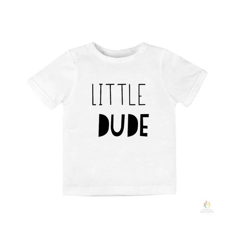 Big Dude and Little Dude Brother Sister Summer Matching Tshirt Baby Boys T shirt Children Best Friends Top T shirts Clea 23