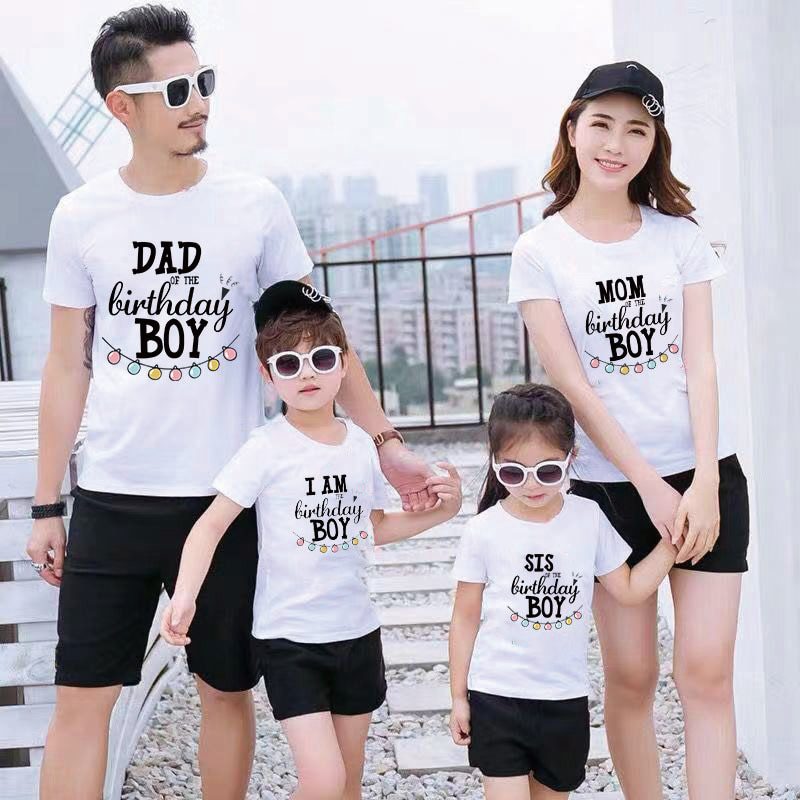 Matching Family Outfits Birthday TShirt Daddy Mommy Daughter Son Kids Baby Boy Girl Sister Brother Matching Clothes Summ 3