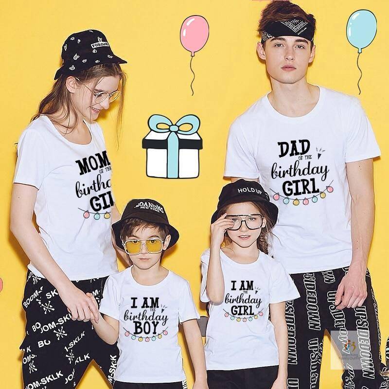 Matching Family Outfits Birthday TShirt Daddy Mommy Daughter Son Kids Baby Boy Girl Sister Brother Matching Clothes Summ 30