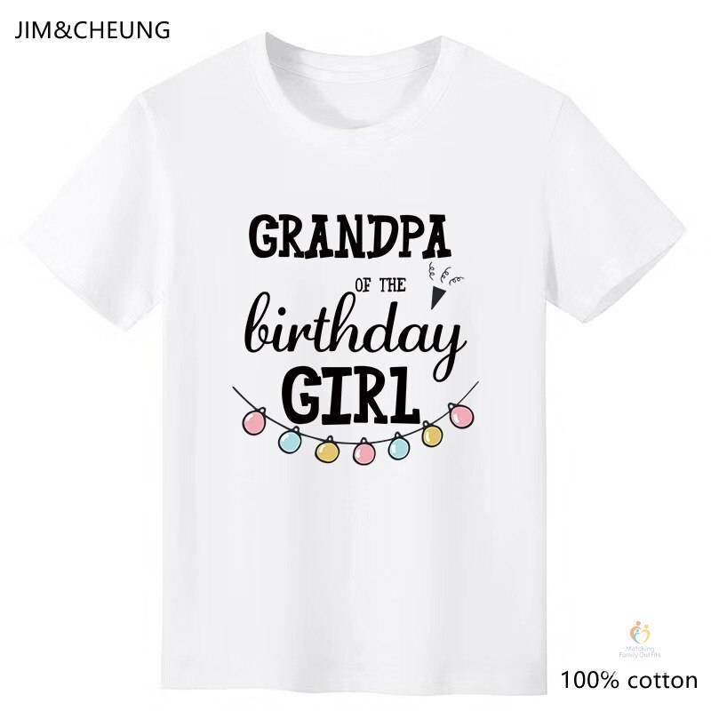 Matching Family Outfits Birthday TShirt Daddy Mommy Daughter Son Kids Baby Boy Girl Sister Brother Matching Clothes Summ 32