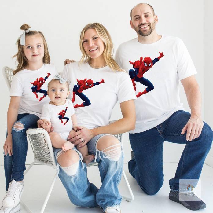 Spiderman T shirts for Family Birthday Party T shirts Matching Family Outfits cb5feb1b7314637725a2e7 BlackGreyRedWhite 1