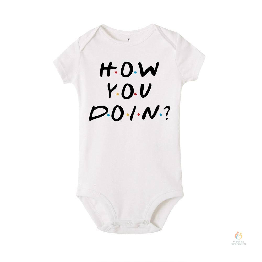 How You Doin Newborn Baby Boys Girls Bodysuits Unisex Jumpsuit Funny Playsuit Casual Short Sleeve Outfits 0 24M Clearanc 2