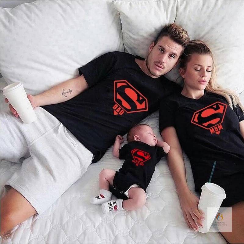Summer Hipster Family Matching T Shirts Mother and Daughter Father Son Shirts Girls Boys Bodysuits Cotton Family Look Te