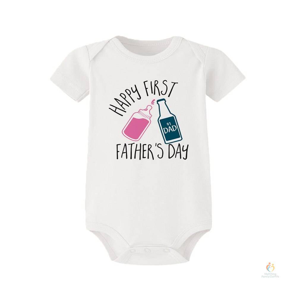 Happy Father's Day Family Matching Clothes Father T-shirt Tops Daughter Son Romper Daddy and Baby Match Outfits T Shirts Gifts