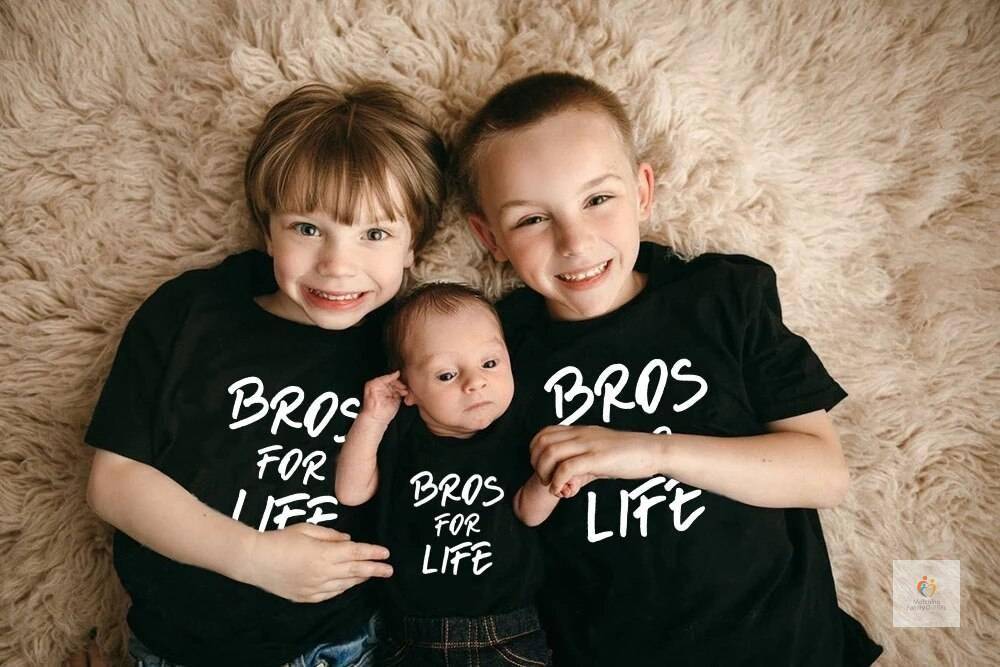 Sibling Matching Brother Shirts Bros for Life Big Brother Little Brother Outfits Shirts for Brothers Boys Brother Tshirt Clothes