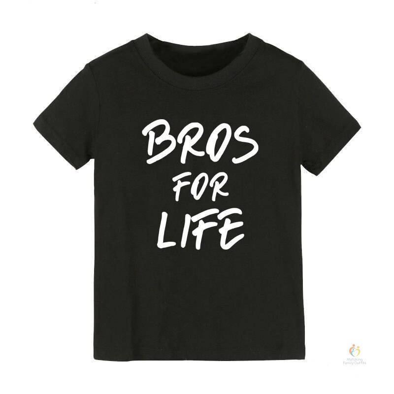 Sibling Matching Brother Shirts Bros for Life Big Brother Little Brother Outfits Shirts for Brothers Boys Brother Tshirt Clothes