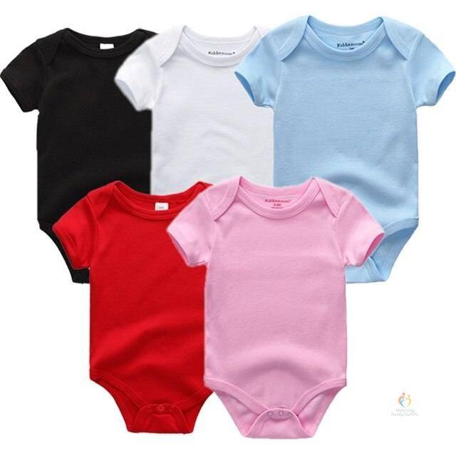 3/5pcs/lot Baby Bodysuits For Unisex Clothing With Brand Cartoon Boy girls body short Sleeve Jumpsuits Infantil Bebe Clothes