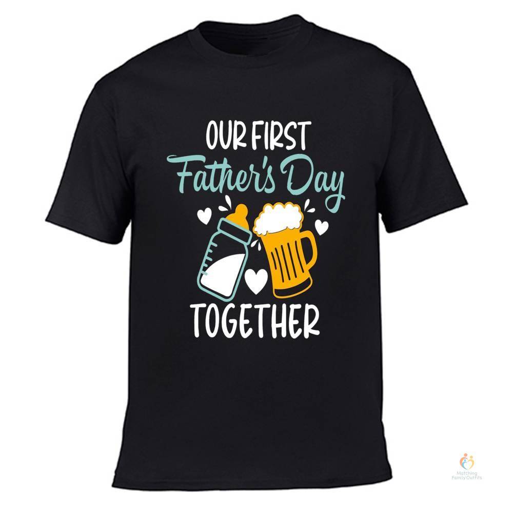 Our First Father’s Day Daddy Baby Family Matching Clothes Tops Dad Boys Girls Holiday Party Outfit Papa T-shirt Baby Bodysuits